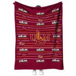 louisiana monroe warhawks handdrawn stripes red quilt blanket best selling