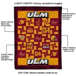 louisiana monroe warhawks helmet heart red quilt blanket best selling