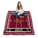 louisiana monroe warhawks mickey player red quilt blanket best selling
