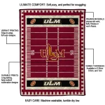 louisiana monroe warhawks mickey player red quilt blanket best selling