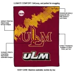 louisiana monroe warhawks paint trail red quilt blanket best selling
