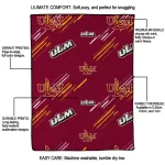 louisiana monroe warhawks sketch lines red quilt blanket best selling