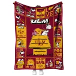louisiana monroe warhawks snoopy love red quilt blanket best selling