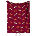 louisiana monroe warhawks solid classic red quilt blanket best selling