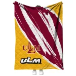 louisiana monroe warhawks stroke art red white quilt blanket best selling