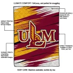 louisiana monroe warhawks wild lines red white quilt blanket best selling