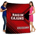 louisiana ragin cajuns arrow layers red quilt blanket best selling