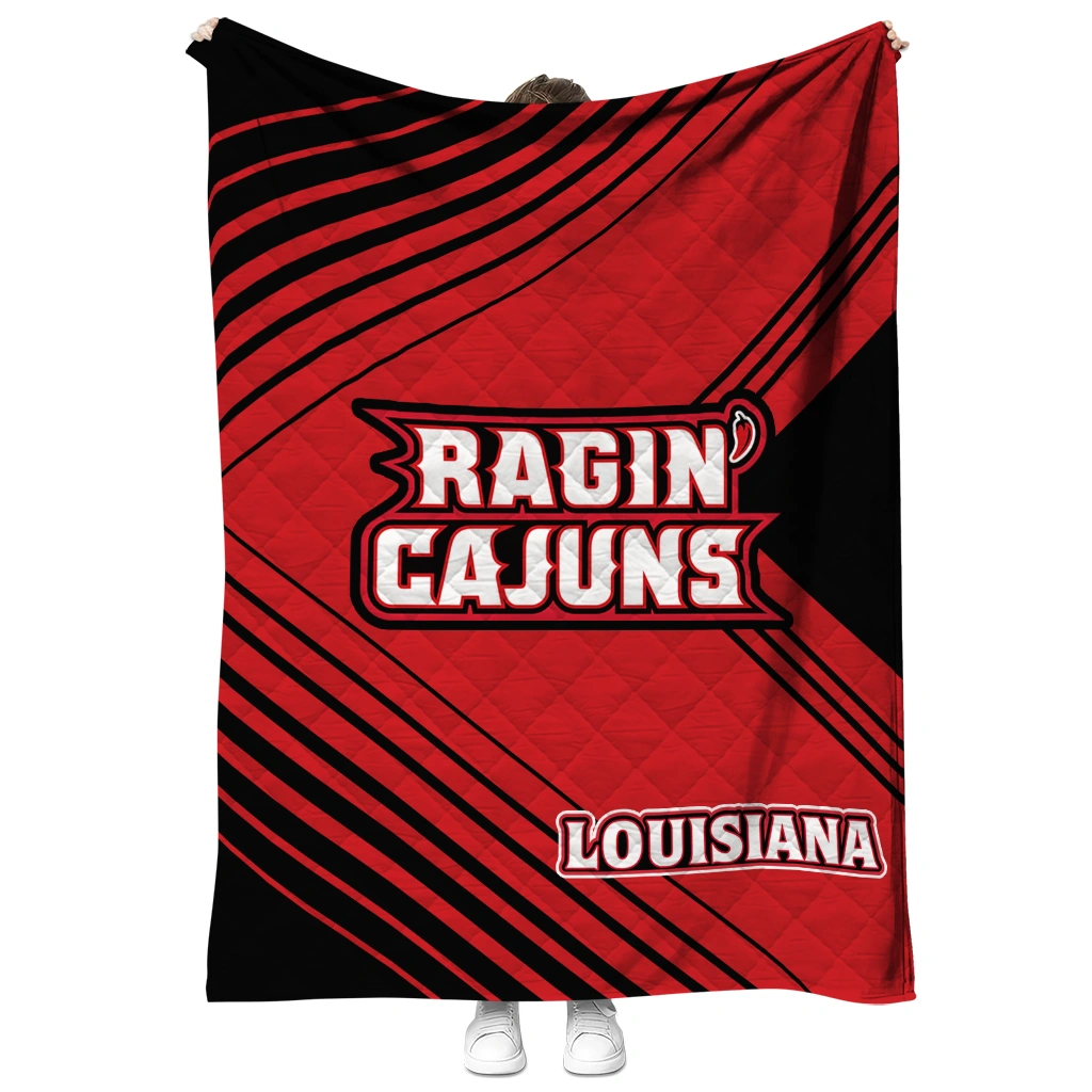 louisiana ragin cajuns arrow layers red quilt blanket fashion forward