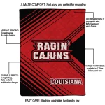 louisiana ragin cajuns arrow layers red quilt blanket best selling