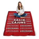 louisiana ragin cajuns bold red quilt blanket best selling