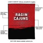 louisiana ragin cajuns dot illusion red quilt blanket best selling