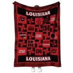 louisiana ragin cajuns helmet heart red quilt blanket best selling