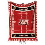 louisiana ragin cajuns mickey player red quilt blanket best selling