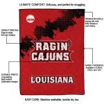 louisiana ragin cajuns paint trail red quilt blanket best selling