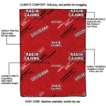 louisiana ragin cajuns sketch lines red quilt blanket best selling