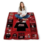 louisiana ragin cajuns snoopy love red quilt blanket best selling