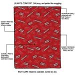 louisiana ragin cajuns solid classic red quilt blanket best selling