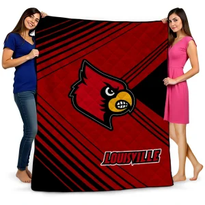 louisville cardinals arrow layers red quilt blanket best selling