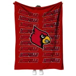 louisville cardinals bold red quilt blanket best selling