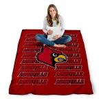 louisville cardinals bold red quilt blanket best selling