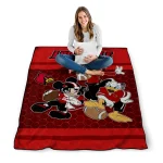 louisville cardinals disney football red quilt blanket best selling