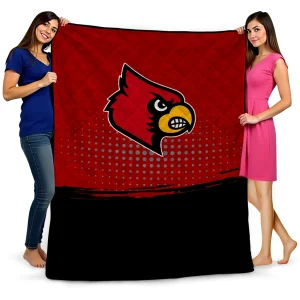 louisville cardinals dot illusion red quilt blanket best selling