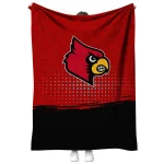 louisville cardinals dot illusion red quilt blanket best selling