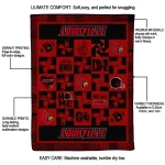 louisville cardinals helmet heart red quilt blanket best selling