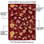 louisville cardinals hibiscus foliage red quilt blanket best selling