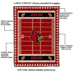 louisville cardinals mickey player red quilt blanket best selling