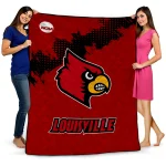 Louisville Cardinals Paint Trail Red Quilt Blanket 1 louisville cardinals paint trail red quilt blanket best selling