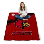 louisville cardinals paint trail red quilt blanket best selling
