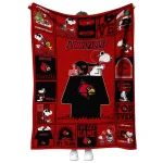 louisville cardinals snoopy love red quilt blanket best selling
