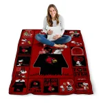 louisville cardinals snoopy love red quilt blanket best selling
