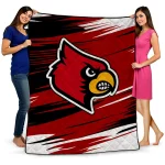 Louisville Cardinals Wild Lines Red White Quilt Blanket 1 louisville cardinals wild lines red white quilt blanket best selling