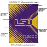 lsu tigers arrow layers purple quilt blanket best selling