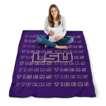 lsu tigers bold red purple quilt blanket best selling