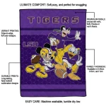 lsu tigers disney football purple quilt blanket best selling