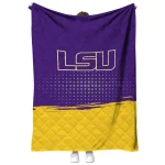 lsu tigers dot illusion purple quilt blanket best selling