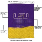 lsu tigers dot illusion purple quilt blanket best selling
