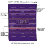 lsu tigers handdrawn stripes purple quilt blanket best selling