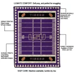 lsu tigers mickey player purple quilt blanket best selling