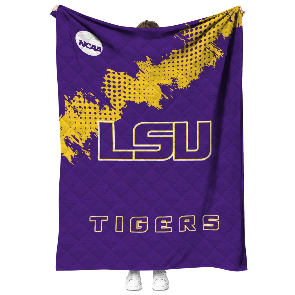 lsu tigers paint trail purple quilt blanket fashion forward lsu tigers paint trail purple quilt blanket fashion forward