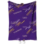 lsu tigers sketch lines purple quilt blanket best selling