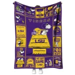 lsu tigers snoopy love purple quilt blanket best selling