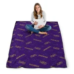 lsu tigers solid classic purple quilt blanket best selling