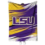 lsu tigers wild lines purple white quilt blanket best selling