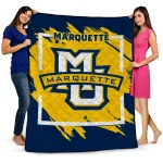 marquette golden eagles block border blue quilt blanket best selling
