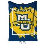 marquette golden eagles block border blue quilt blanket best selling