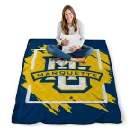 marquette golden eagles block border blue quilt blanket best selling